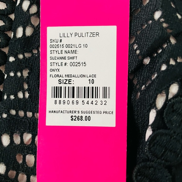 NWT Lilly Pulitzer Suzanne Shift Lace Dress in Onyx Black - Picture 6 of 7